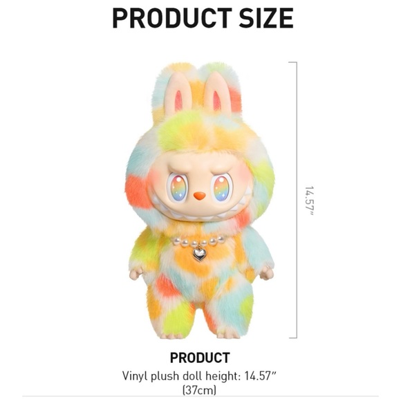 POP MART The Monsters Big Into Energy Rock The Universe Vinyl Plush Doll Labubu - Picture 3 of 12